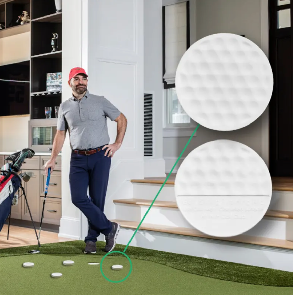 Golf Flatball Indoor Outdoor Swing Trainer