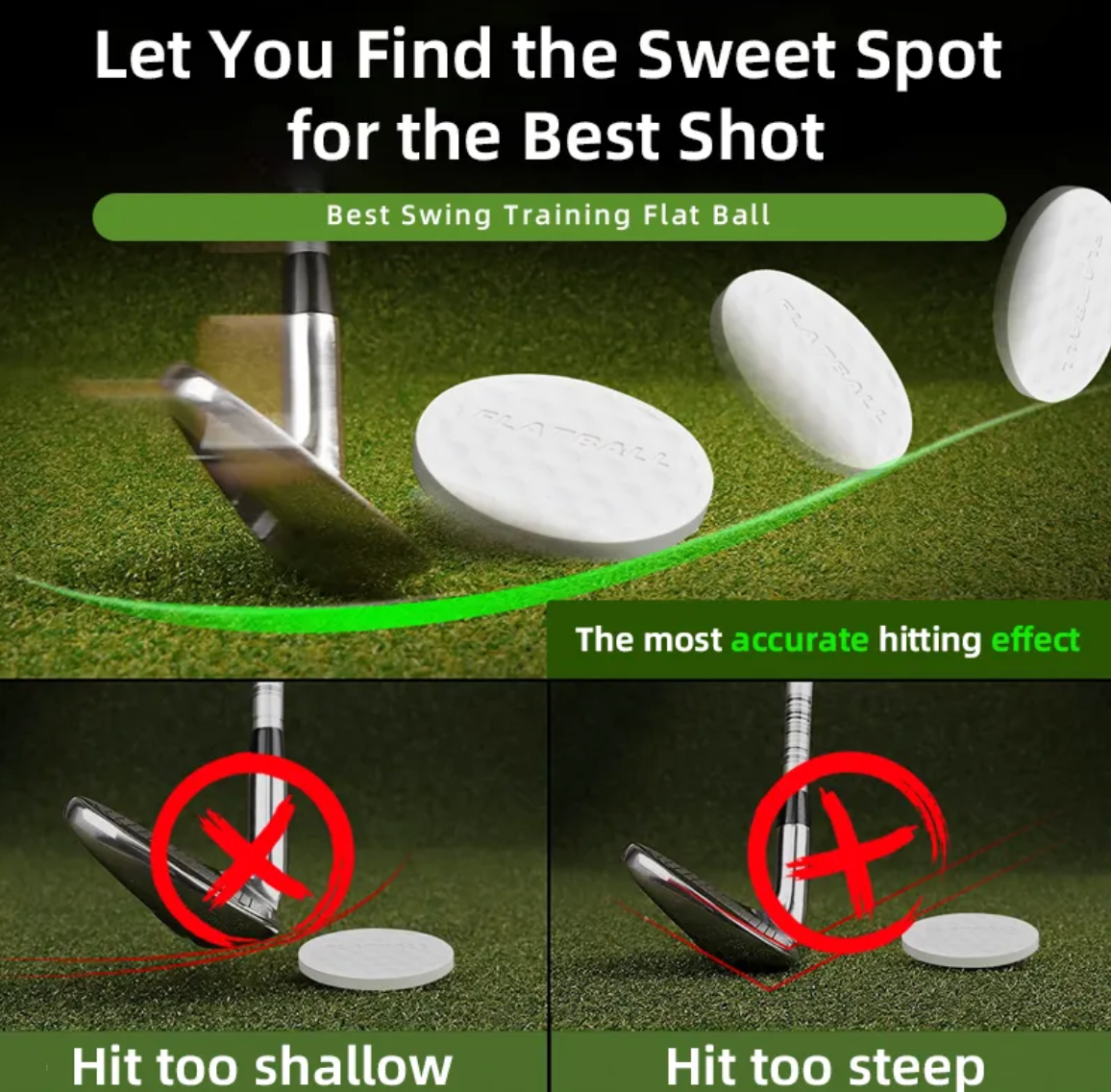 Golf Flatball Indoor Outdoor Swing Trainer